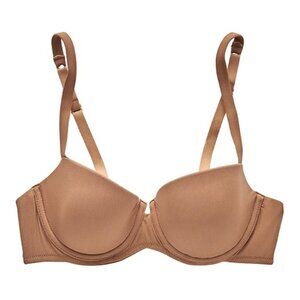 NEW 34B Cosabella Nude Brown Aire T-Shirt Bra Detachable Straps Convertible